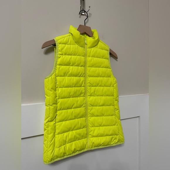 J. Crew Neon Lime Green-Yellow Puffer Vest Size XXS - Picture 4 of 9